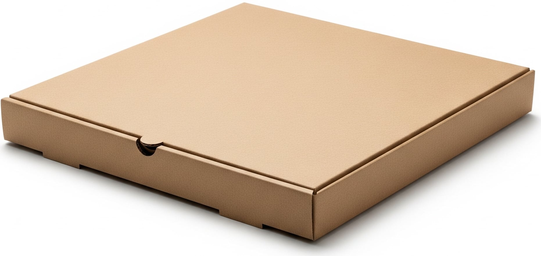 Illustrated kraft pizza box with bamboo logo